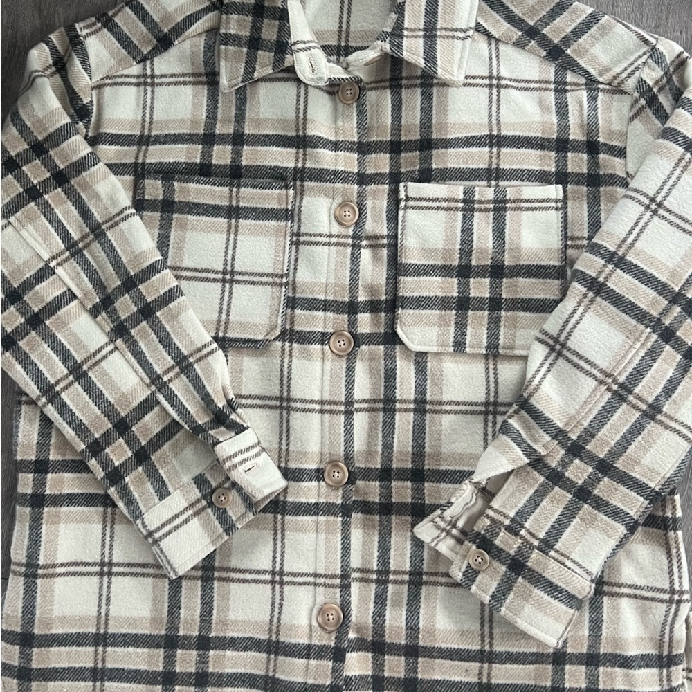 Plaid Button-Up Shirt